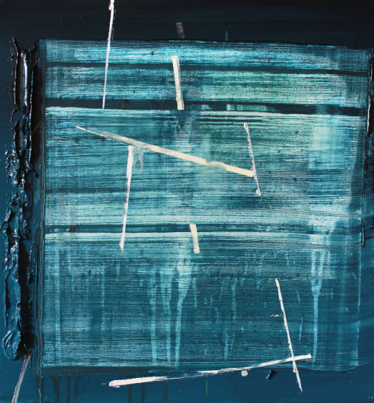 SCOTT EVERINGHAM | FIRST BONE RESIDUE | HUILE SUR TOILE | 30 X 28 POUCES | 2015