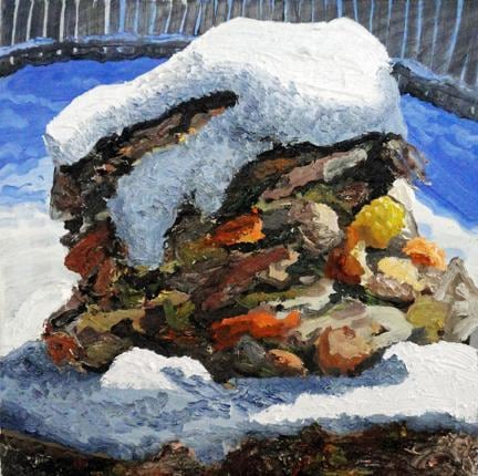 COLN MUIR DORWARD | SUNDAE | OIL ON CANVAS | 14 X 14 INCHES | 2014