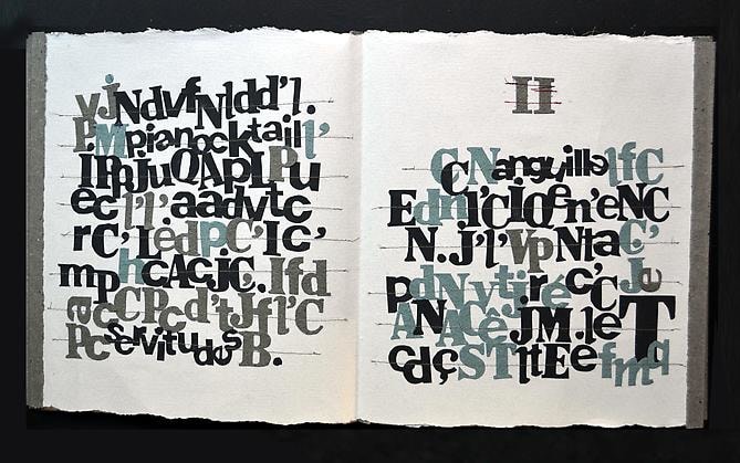 MICHÈLE PROVOST | BORIS VIAN (DÉTAIL) | SPEEDREADING | MÉDIUM MIXTE SUR PAPIER SAINT-ARMAND | 2012