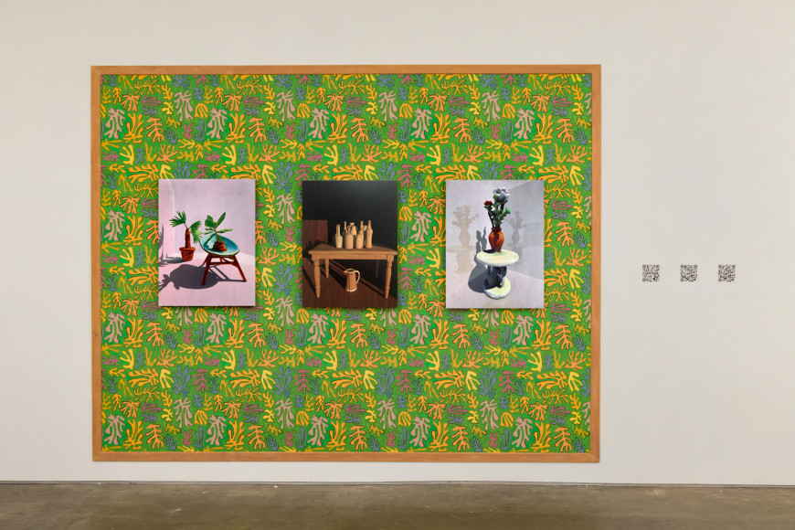 CLAUDIA HART | THE RUINS | SITE-SPECIFIC INSTALLATION WITH AUGMENTED REALITY MATISSESQUE WALLPAPER | HONOR FRASER GALLERY | LOS ANGELES | 2020