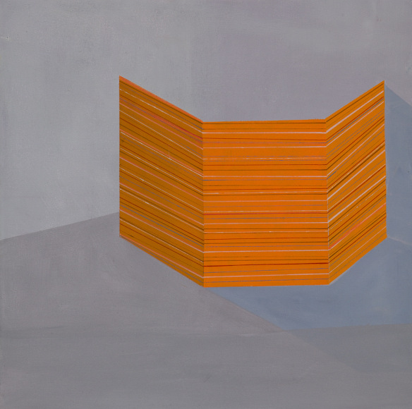 ANTONIETTA GRASSI | CHEVRONN&Eacute; | ACRYLIC, INK ON CANVAS | 24 X 24 INCHES | 2018