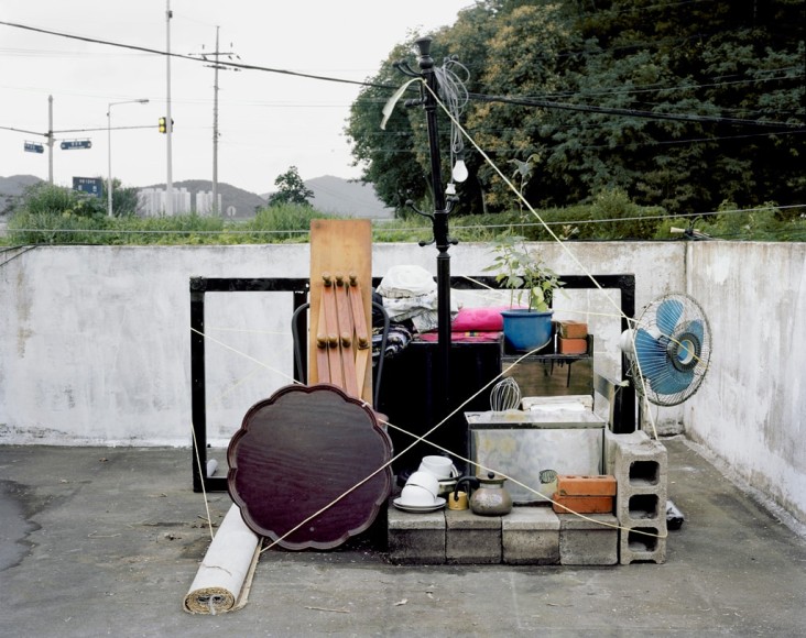 JINYOUNG KIM | OBJECTS ON THE ROOFTOP VARIATION #2 | C-PRINT | 38 X 48 INCHES | EDITION OF 5 | 2014,  