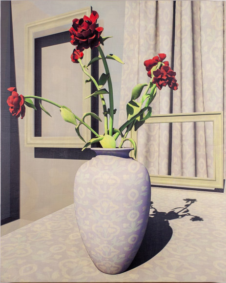 CLAUDIA HART | RUSSIAN ROULETTE SERIES, FIRST PRIZE.03 | ACRYLIC GOUACHE, PIGMENT IN RESIN, SANDED PAINTING OF THE SAME, ASH WOOD PANEL, PINE FRAME | 24 X 30 X 2.5 INCHES | 2024