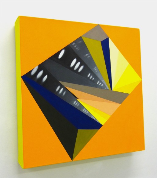 JANET JONES | HYPNO-MERGE INTO DAZZLE DAYS #9 | HUILE ET ACRYLIQUE SUR TOILE | 18 X 18 POUCES | 2012 