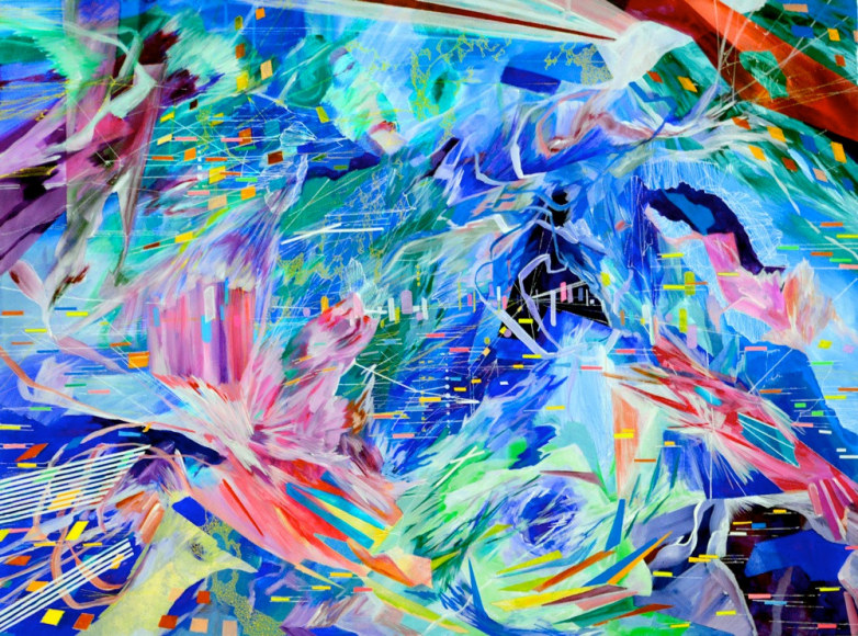 AMY SCHISSEL | FOLLOWER | ACRYLIC ON LUAN WOOD | 40 X 30 INCHES | 2015