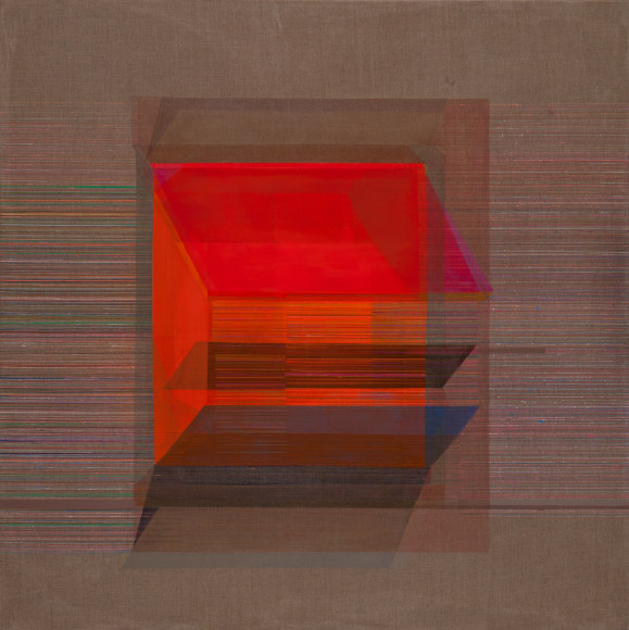 ANTONIETTA GRASSI | INSIDE BEYOND | OIL, INK ON LINEN | 57 X 57 INCHES | 2020