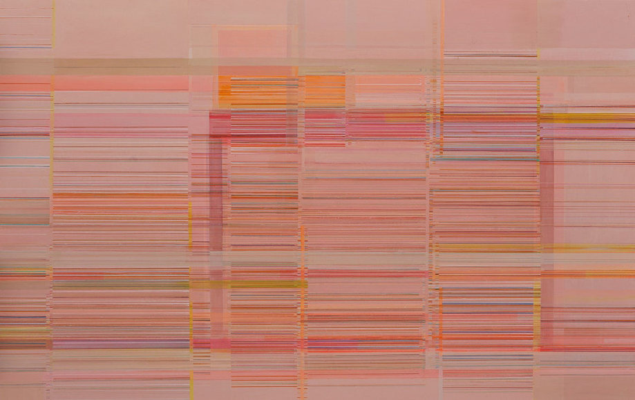 ANTONIETTA GRASSI | DATA HAZE | OIL, ACRYLIC, INK ON CANVAS | 58 X 92 INCHES | 2022
