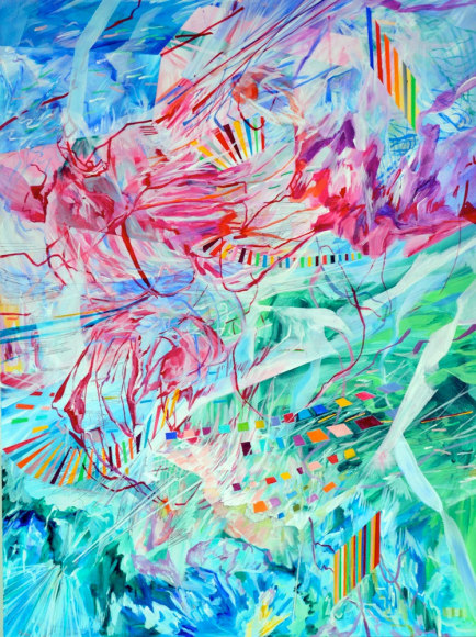 AMY SCHISSEL | DISSOLUTION | ACRYLIC ON CANVAS | 30 X 40 INCHES | 2015
