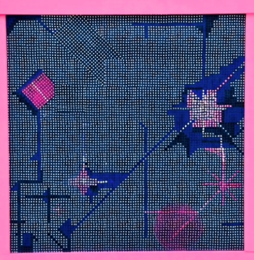 JANET JONES | A FLANEUSE IN THE SPRAWL | ACRYLIQUE ET GOUACHE SUR PAPIER CHIYOGAMI | 12 X 12 POUCES | 2019