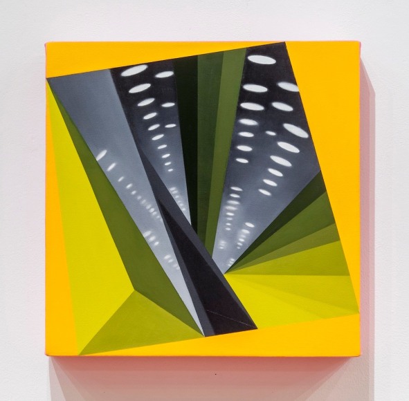 JANET JONES | HYPNO-MERGE INTO DAZZLE DAYS #2 | HUILE ET ACRYLIQUE SUR TOILE | 18 X 18 POUCES | 2012 