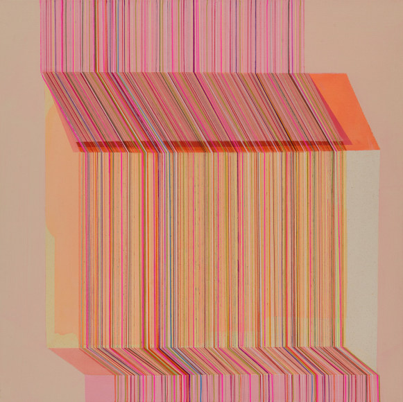 ANTOINIETTA GRASSI | BON PUBLIQUE | OIL, ACRYLIC, INK ON CANVAS | 36 X 36 INCHES | 2019