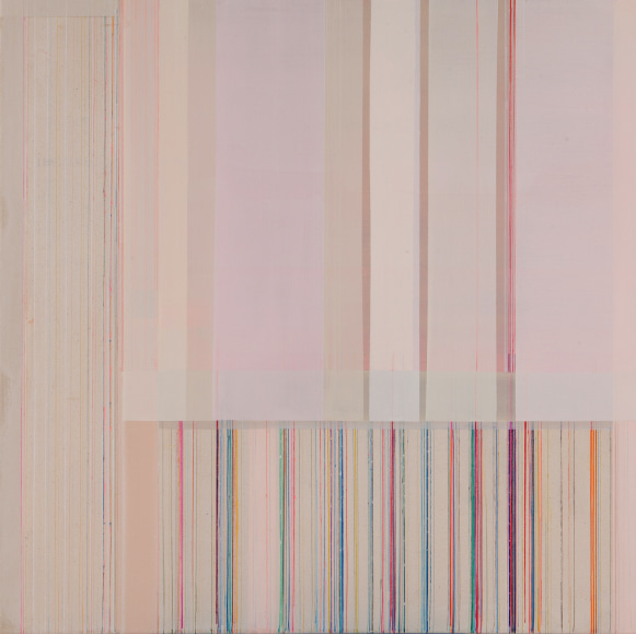 ANTONIETTA GRASSI | SCARS AND STRIPES NO.2 | OIL AND INK ON CANVAS | 36 X 36 INCHES | 2020, &nbsp;