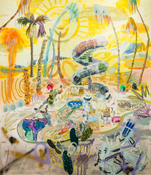 MELANIE DANIEL | HONEYGRIND | OIL ON CANVAS | 85 X 70 INCHES | 2019