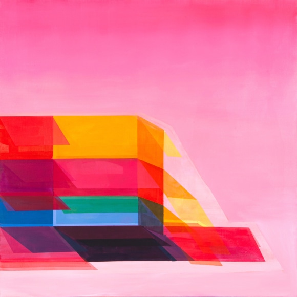 ANTONIETTA GRASSI | FLIP FLAP JUMP | OIL AND INK ON CANVAS | 48 X 48 INCHES | 2020, &nbsp;