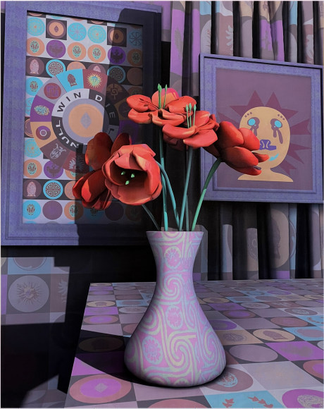 CLAUDIA HART | RUSSIAN ROULETTE SERIES, THIRD PRIZE.03:NIGHT | ACRYLIC GOUACHE, PIGMENT IN RESIN, SANDED PAINTING OF THE SAME, ASH WOOD PANEL, PINE FRAME | 24 X 30 X 2.5 INCHES | 2024