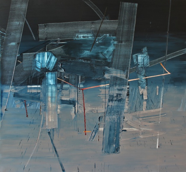 SCOTT EVERINGHAM | THE NORTH IS AN OBSTRUCTED GATE&nbsp;| HUILE SUR TOILE | 84 X 90 POUCES | 2015