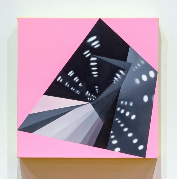 JANET JONES | HYPNO-MERGE INTO DAZZLE DAYS #5 | HUILE ET ACRYLIQUE SUR TOILE | 18 X 18 POUCES | 2012 