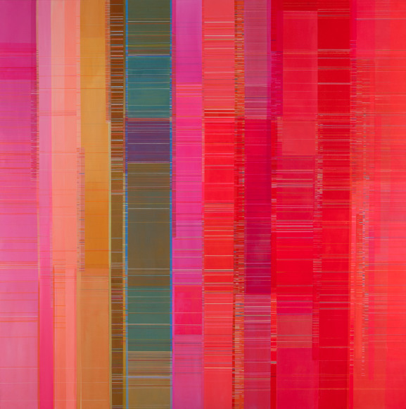 ANTONIETTA GRASSI | LIGNES DE VIE NO. 2 | OIL, ACRYLIC, INK ON CANVAS | 84 X 84 INCHES | 2021, &nbsp;