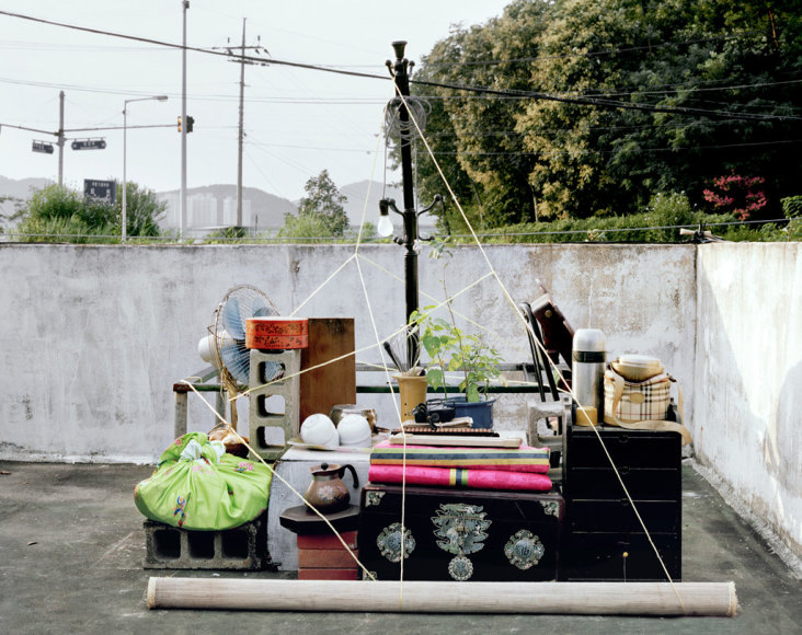 JINYOUNG KIM | OBJECTS ON THE ROOFTOP VARIATION #1 | C-PRINT | 38 X 48 INCHES | EDITION OF 5 | 2014,  