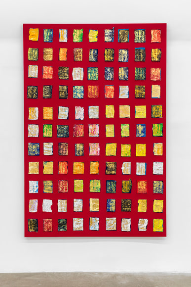 PAUL BUREAU | EPHEMERAL (PAINTING #2) | OIL PAINT TUBE ON CANVAS | 85 X 57 INCHES | 2019