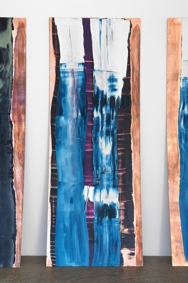 PAUL BUREAU | EPHEMERAL (COPPER #2) | OIL ON COPPER AND MDF | 96 X 36 INCHES | 2019