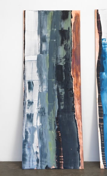 PAUL BUREAU | EPHEMERAL (COPPER #1) | OIL ON COPPER AND MDF | 96 X 36 INCHES | 2019