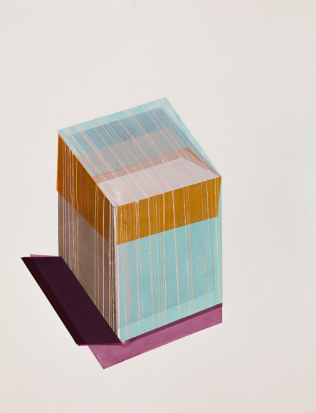 ANTONIETTA GRASSI | LIVING ON THE CEILING | ACRYLIC, INK ON PAPER | 20 X 26 INCHES | 2021