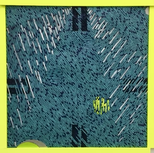 JANET JONES | BENJAMIN'S STATIC STORM | ACRYLIQUE ET GOUACHE SUR PAPIER CHIYOGAMI | 12 X 12 POUCES | 2019
