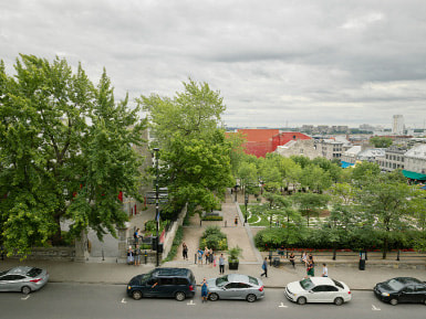 DAVID K. ROSS | H&Ocirc;TEL DE VILLE | VINYL ADHESIVE SOLVENT PRINT | 96 X 120 INCHES | EDITION OF 5 | 2017