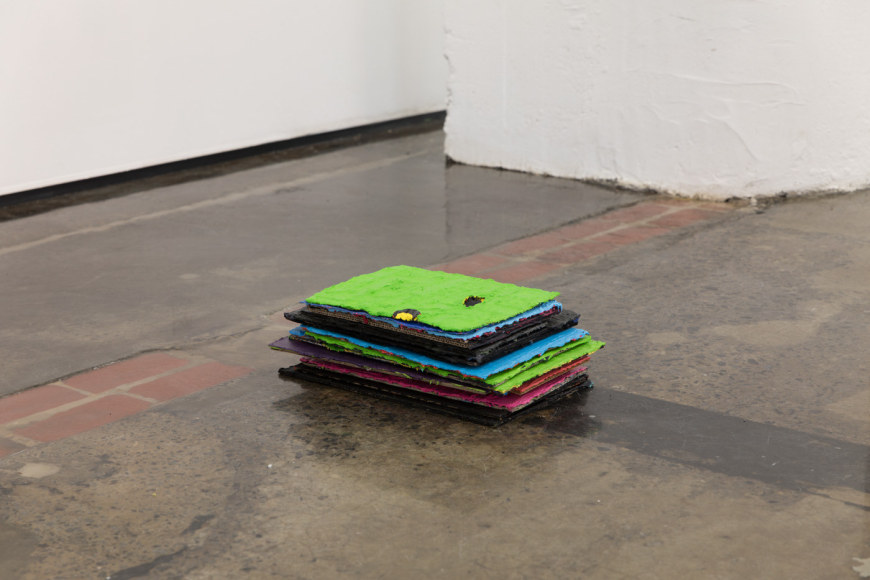 PAUL BUREAU | INTERIOR ELEMENT V | OIL AND OIL PASTEL ON CARDBOARD | 16 X 6 POUCES | 2017