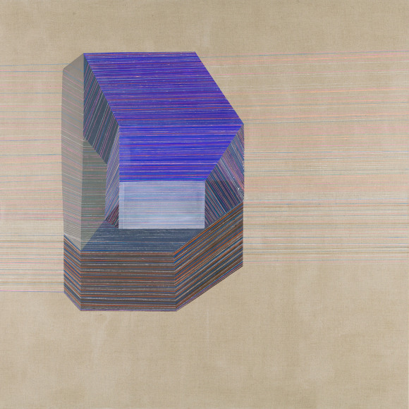 ANTONIETTA GRASSI | LOOM | ACRYLIC AND INK ON LINEN | 57 X 57 INCHES | 2018