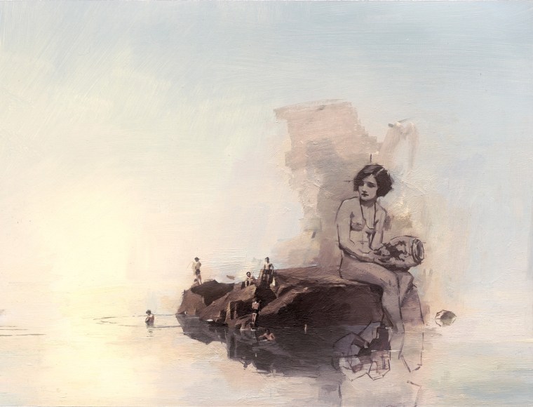 ANDREW MORROW | YOU CONTINUALLY STRUGGLE FOR PERFCTION | HUILE SUR PAPIER DE COTON PRÉPARÉ | 14 X 18 POUCES | 2015 