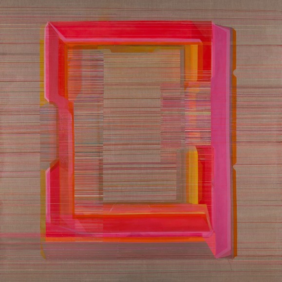 ANTONIETTA GRASSI | CODE BREAKER (HOMAGE TO JOAN CLARKE) | OIL, ACRYLIC, INK ON BELGIAN LINEN | 84 X 84 INCHES | 2021