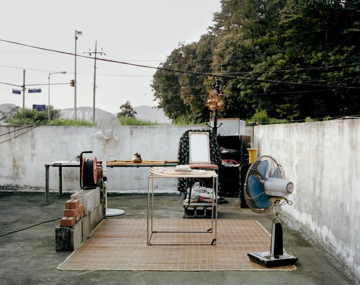 JINYOUNG KIM | OBJECTS ON THE ROOFTOP VARIATION #6 | C-PRINT | 38 X 48 INCHES | EDITION OF 5 | 2014,  