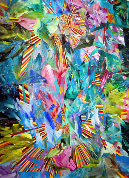 AMY SCHISSEL | UNTITLED | OIL, ACRYLIC, INK ON CANVAS | 72 X 86 INCHES | 2016