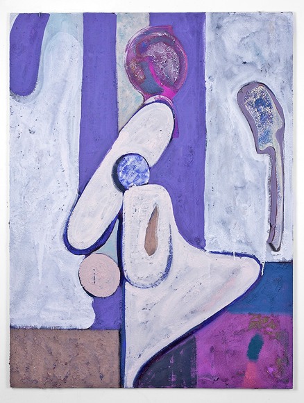 JAY ISAAC | UNTITLED | ACRYLIC, SAND, CHALK, LASER COPY AND GEL MEDIUM ON DRYWALL | 36 X 48 INCHES | 2015