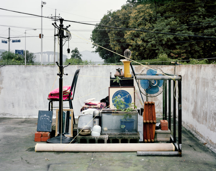 JINYOUNG KIM | OBJECTS ON THE ROOFTOP VARIATION #3 | C-PRINT | 38 X 48 INCHES | EDITION 3 OF 5 | 2014,  