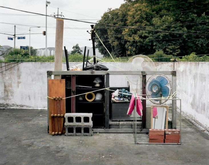JINYOUNG KIM | OBJECTS ON THE ROOFTOP VARIATION #4 | C-PRINT | 38 X 48 INCHES | EDITION OF 5 | 2014,  