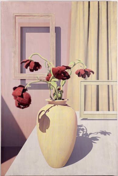 CLAUDIA HART | RUSSIAN ROULETTE SERIES, FIRST PRIZE.01 | ACRYLIC GOUACHE, PIGMENT IN RESIN, SANDED PAINTING OF THE SAME, CHERRY WOOD PANEL, OAK FRAME | 24 X 30 X 1.5 INCHES | 2022/2023
