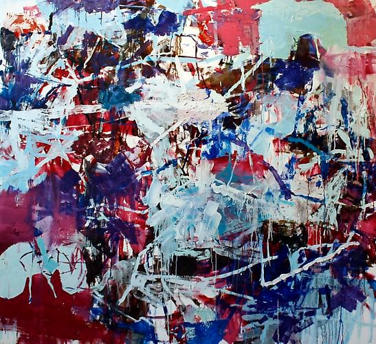 ANDREW SMITH | HOLDING PATTERN | HUILE ET ACRYLIQUE SUR TOILE&nbsp;| 66 X 72 POUCES | 2012