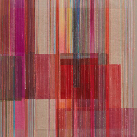 ANTONIETTA GRASSI | FLOW-MATIC II | OIL, ACRYLIC, INK ON CANVAS | 61 X 61 INCHES | 2022