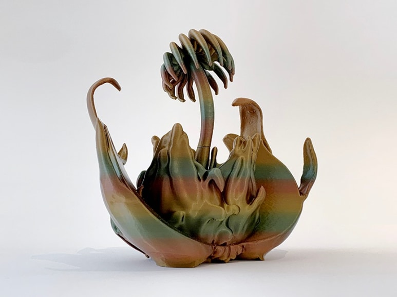 GRACELEE LAWRENCE | FLORA (DRAGON FRUIT) | 3D PRINTED PLA PLASTIC | 15 X 8 X 8 INCHES | 2023