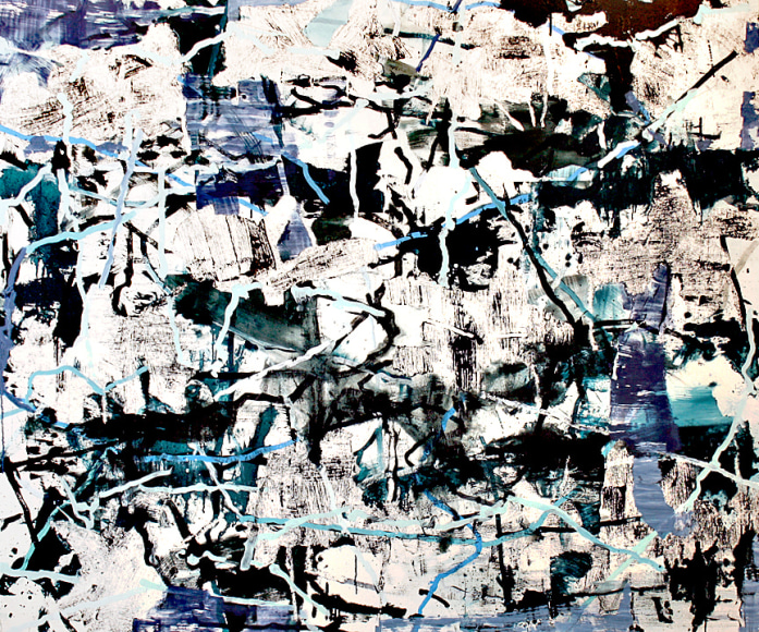 ANDREW SMITH | ECHELON | OIL AND ACRYLIC ON CANVAS | 59 X 70 INCHES | 2014