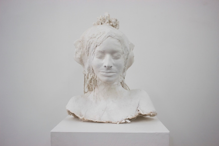 MICHAËLLE SERGILE | DÉCOMPOSITION SOUS TERRE | PLASTER, ROPE, TOW | 26 X 30 X 24 INCHES | 2016