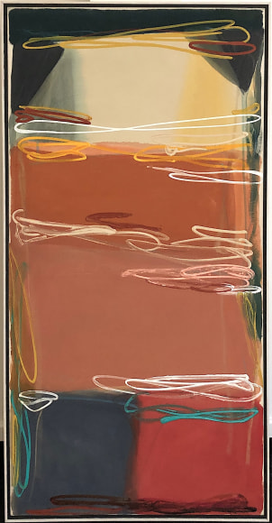 Larry Zox painting &quot;Red Hot&quot;.