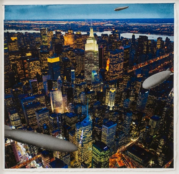 New Futura Collage, 2014, Collage, watercolor and graphite on paper