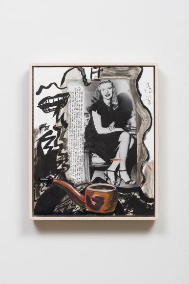 Platinum with Pipe, 2015, Ink, acrylic and archival pigment print on paper
