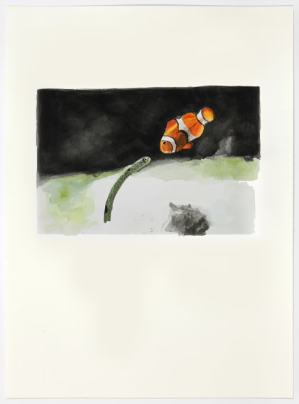 What are you doing here?, 2016, Watercolor on paper