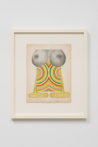 Betty Tompkins, Double Breast Drip, 1971