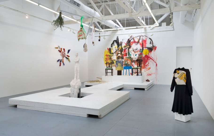 Installation view of Los Super Elegantes "I Am The Door"